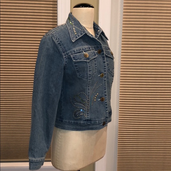 NWT V Cristina Studded Denim Jacket - Picture 5 of 7